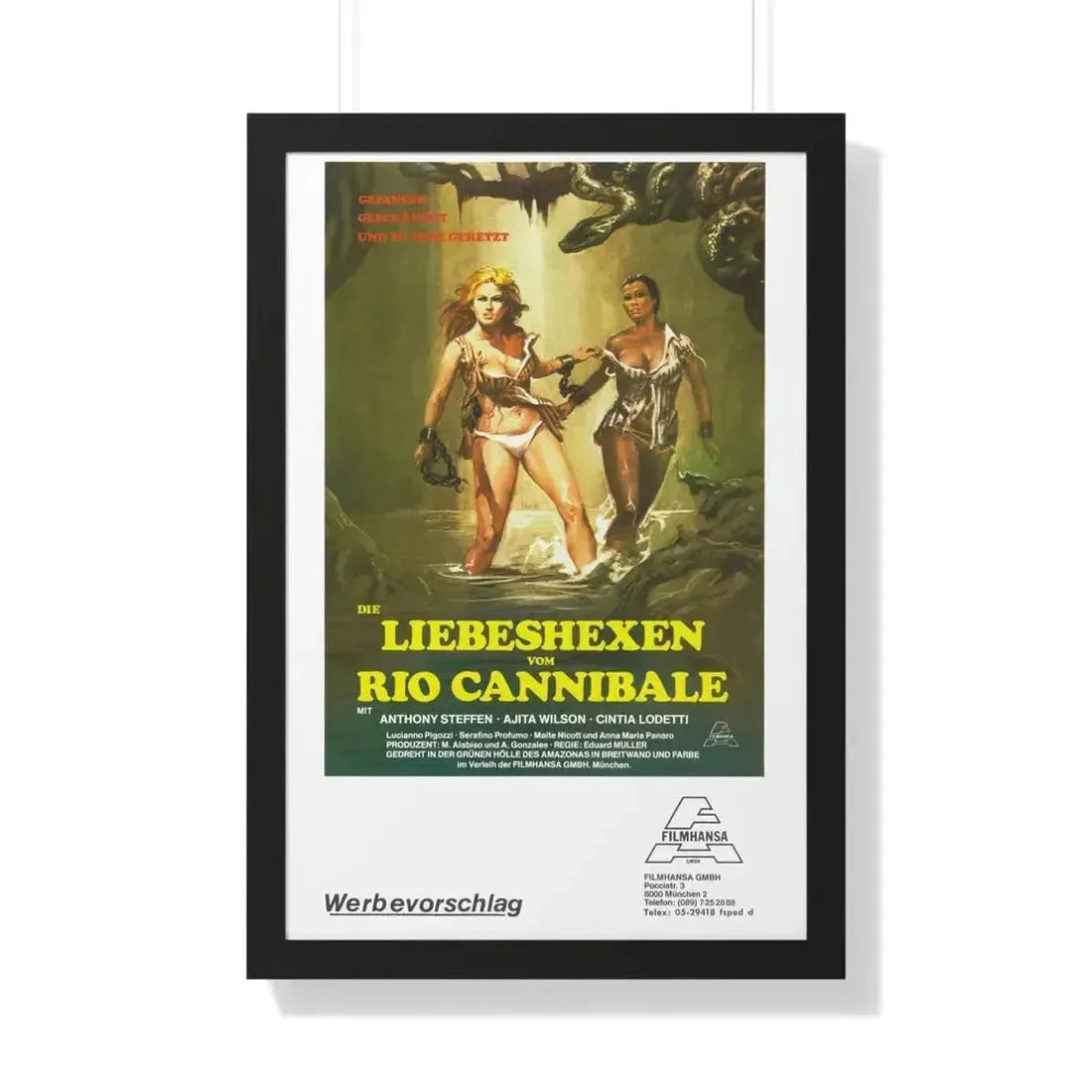 ESCAPE FROM HELL (GERMAN) 1980 - Framed Movie Poster - The Sticker Space