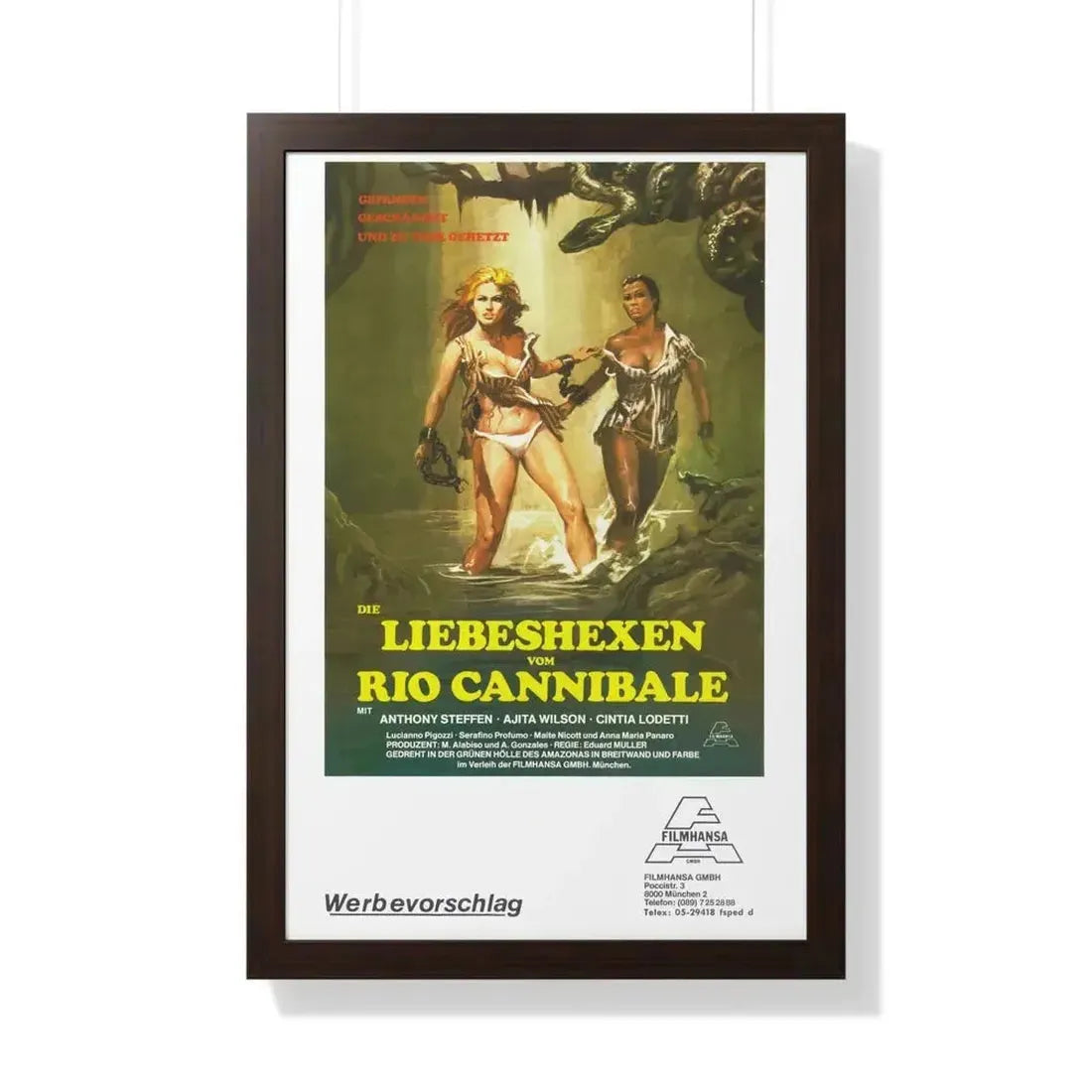 ESCAPE FROM HELL (GERMAN) 1980 - Framed Movie Poster - The Sticker Space