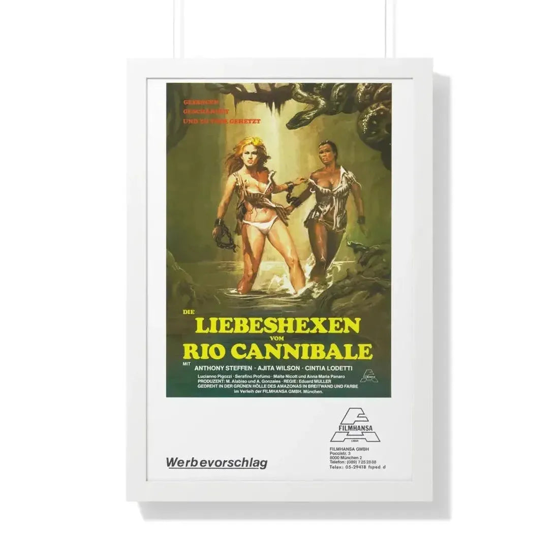 ESCAPE FROM HELL (GERMAN) 1980 - Framed Movie Poster - The Sticker Space