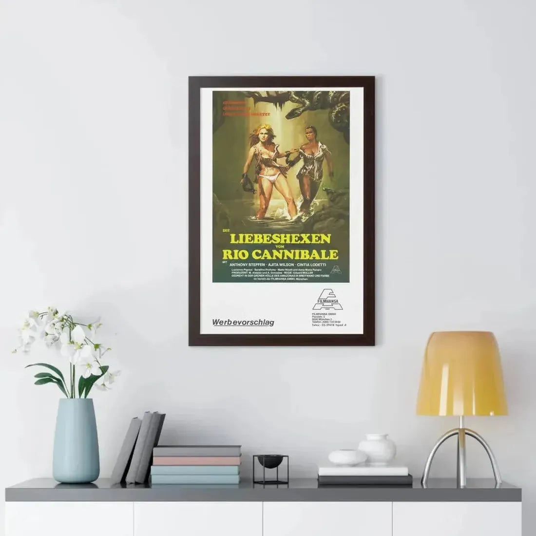 ESCAPE FROM HELL (GERMAN) 1980 - Framed Movie Poster - The Sticker Space