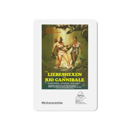 ESCAPE FROM HELL (GERMAN) 1980 Movie Poster - Refrigerator Magnet 6 Inch - The Sticker Space