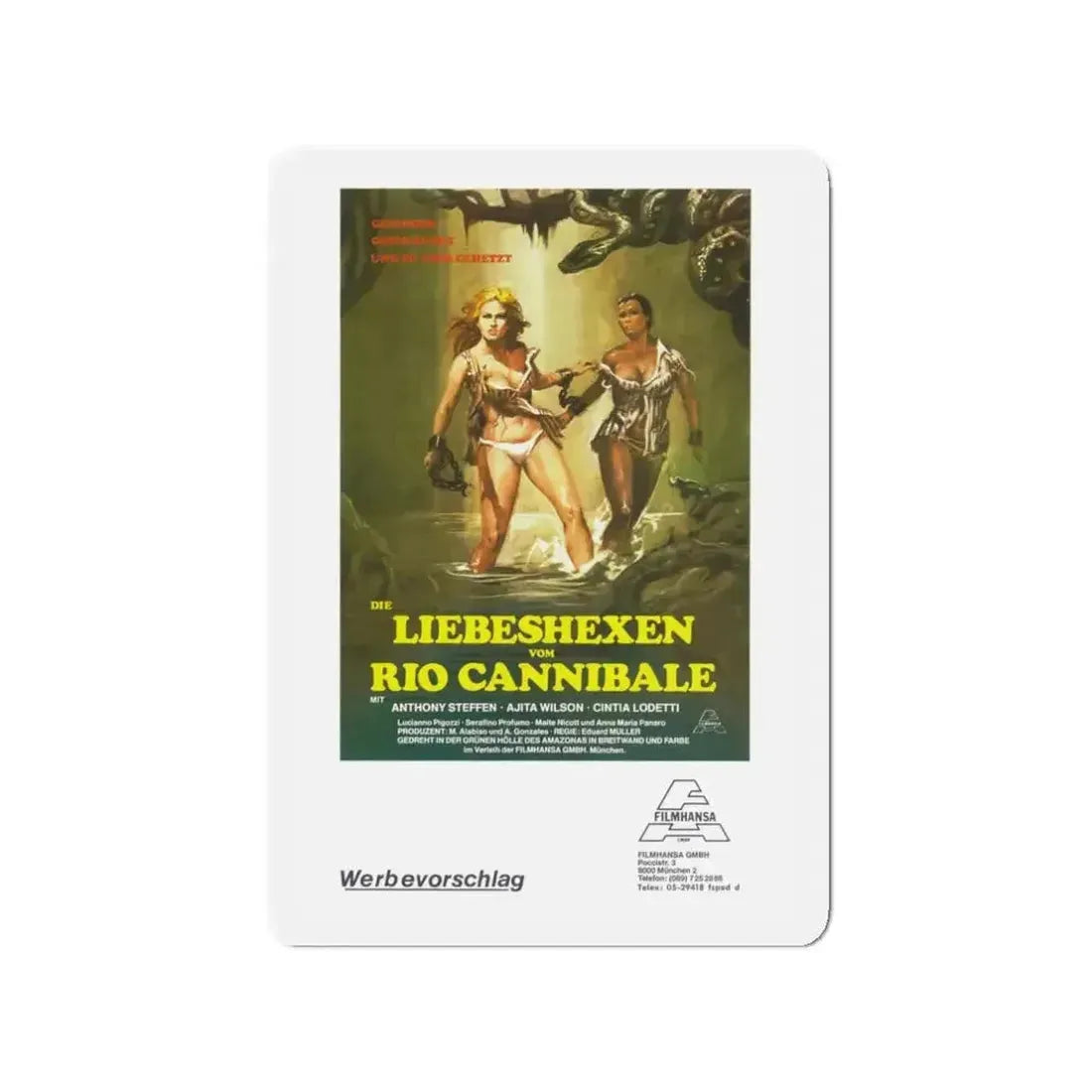 ESCAPE FROM HELL (GERMAN) 1980 Movie Poster - Refrigerator Magnet - The Sticker Space