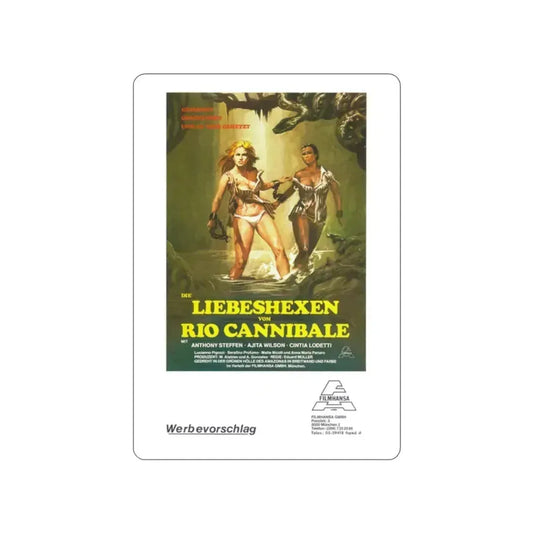 ESCAPE FROM HELL (GERMAN) 1980 Movie Poster STICKER Vinyl Die-Cut Decal 2 Inch - The Sticker Space