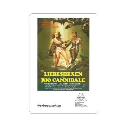 ESCAPE FROM HELL (GERMAN) 1980 Movie Poster - STICKER Vinyl Kiss-Cut Decal 3 Inch White - The Sticker Space