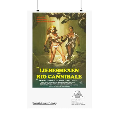 ESCAPE FROM HELL (GERMAN) 1980 - Paper Movie Poster 20″ x 30″ Matte - The Sticker Space