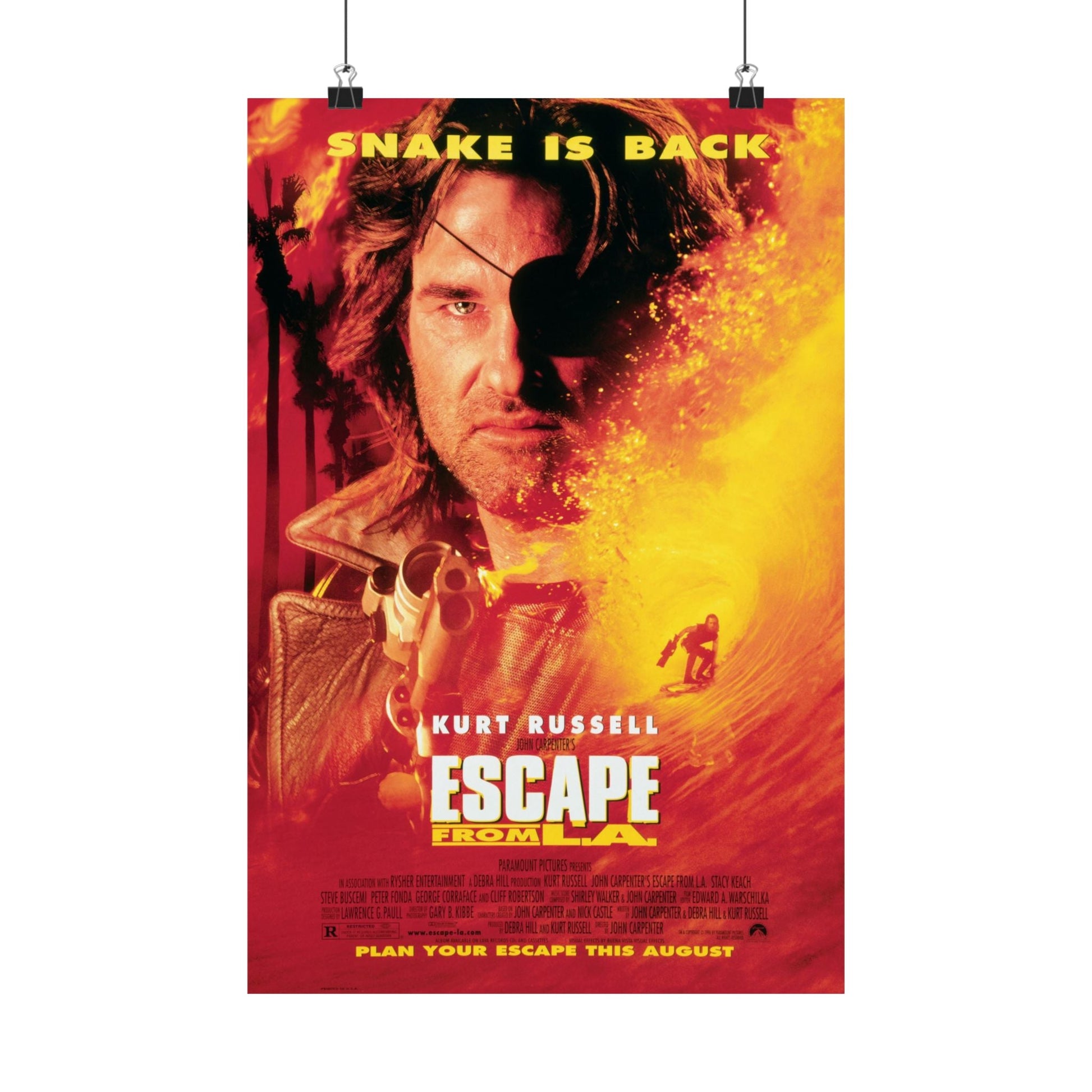 ESCAPE FROM L.A. 1996 - Paper Movie Poster-12″ x 18″-The Sticker Space