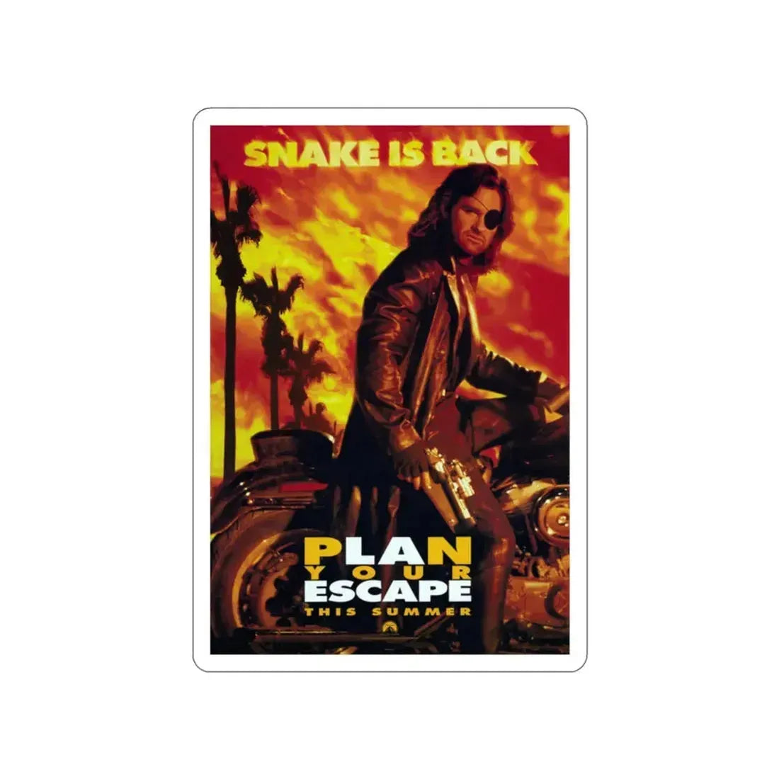 ESCAPE FROM L.A. (TEASER) 1996 Movie Poster STICKER Vinyl Die-Cut Decal 2 Inch - The Sticker Space