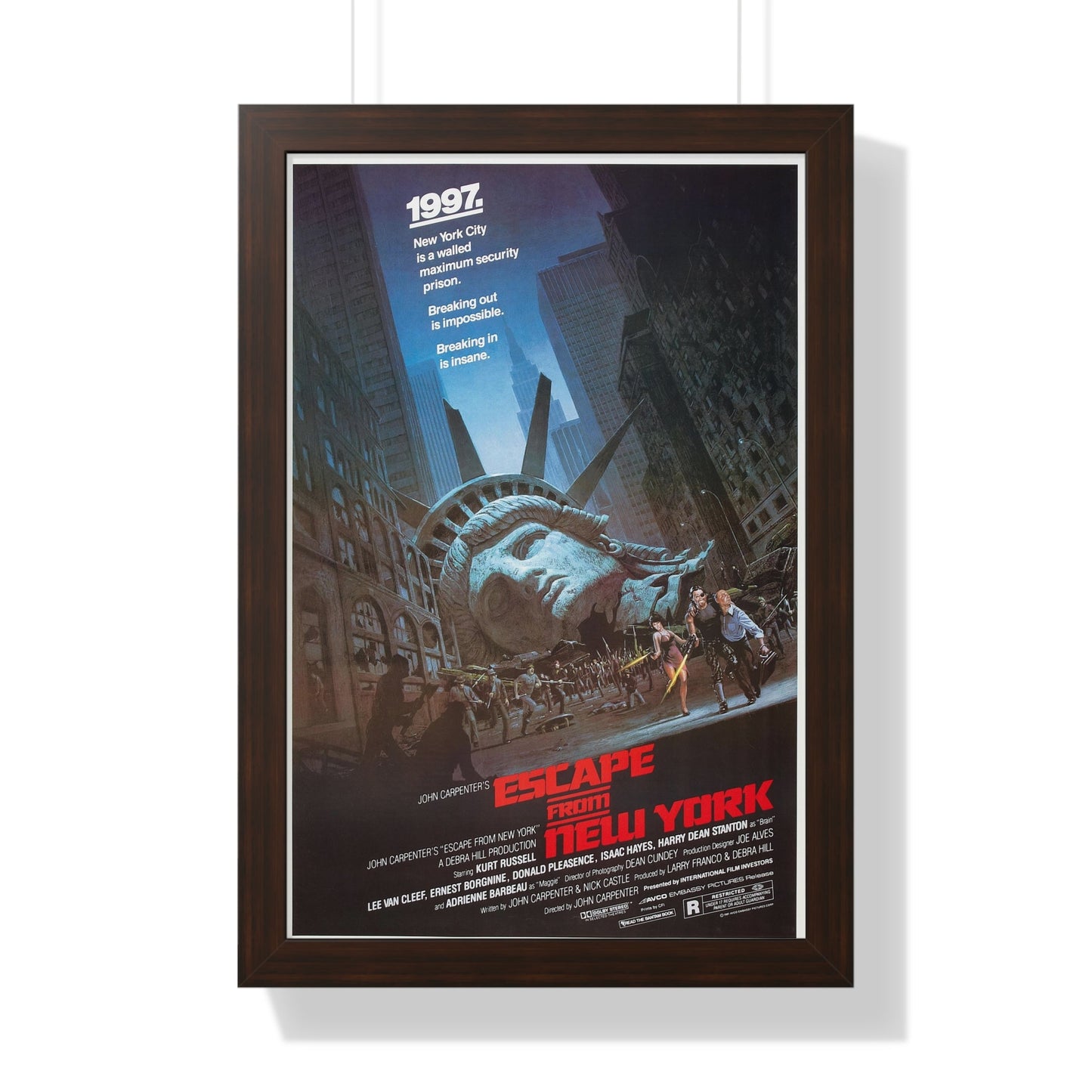 ESCAPE FROM NEW YORK 1981 - Framed Movie Poster-16″ x 24″-The Sticker Space