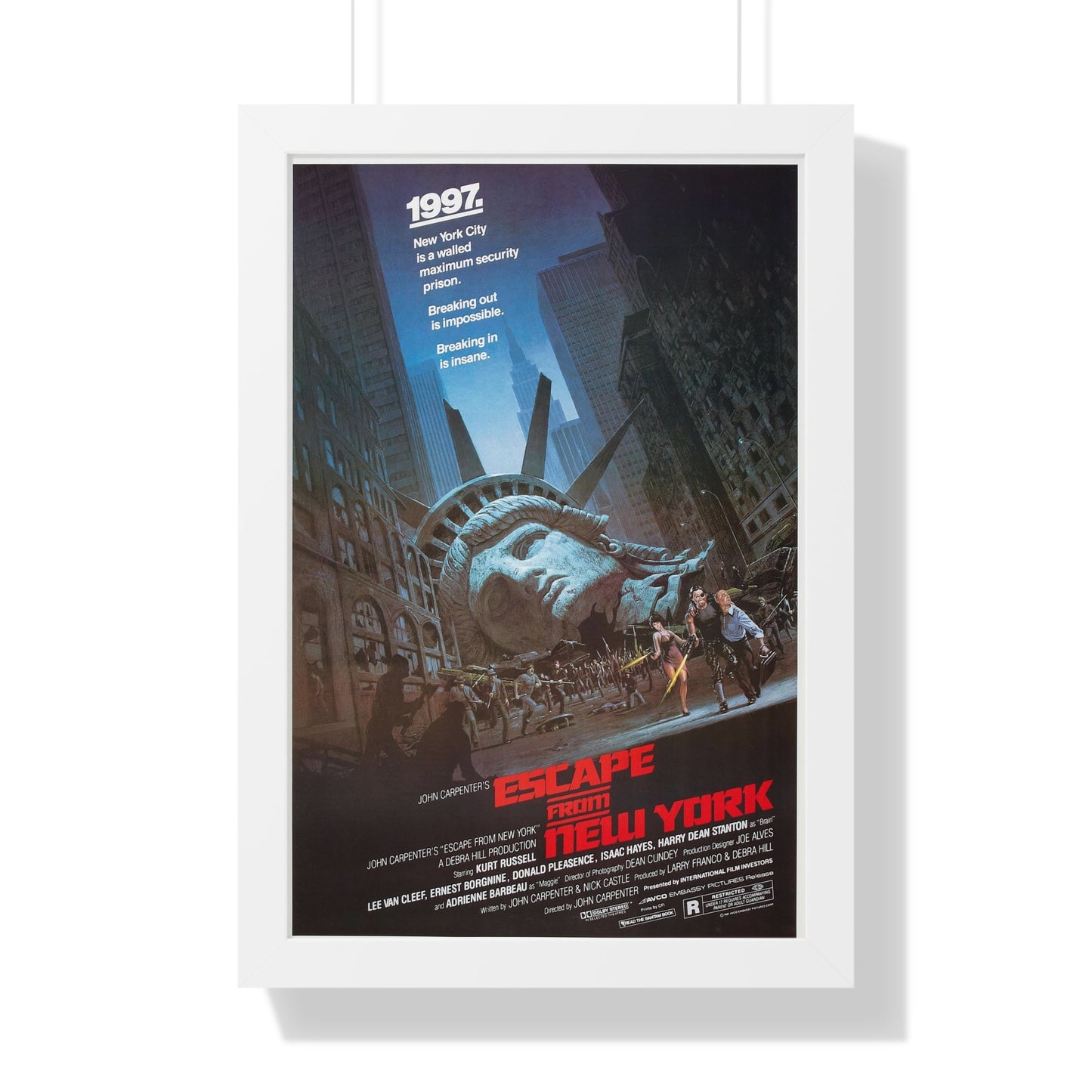 ESCAPE FROM NEW YORK 1981 - Framed Movie Poster-16″ x 24″-The Sticker Space