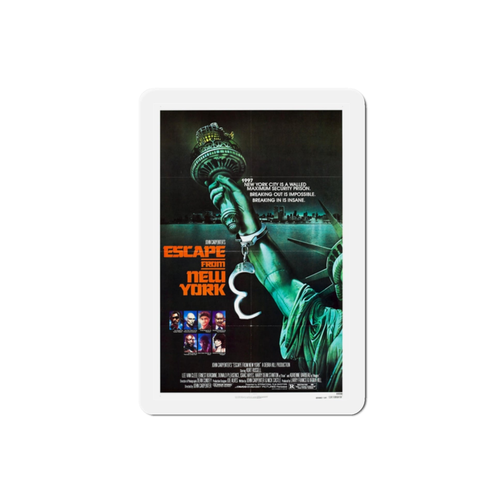 Escape from New York 1981 Movie Poster Die-Cut Magnet-The Sticker Space