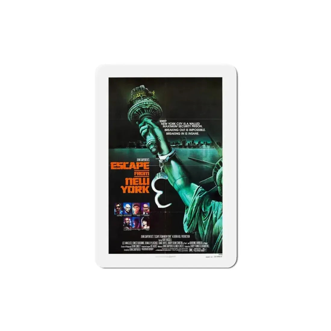 Escape from New York 1981 Movie Poster Refrigerator Magnet 3 Inch - The Sticker Space