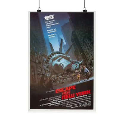 ESCAPE FROM NEW YORK 1981 - Paper Movie Poster 12″ x 18″ Matte - The Sticker Space