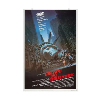 ESCAPE FROM NEW YORK 1981 - Paper Movie Poster 36" x 54" Matte - The Sticker Space