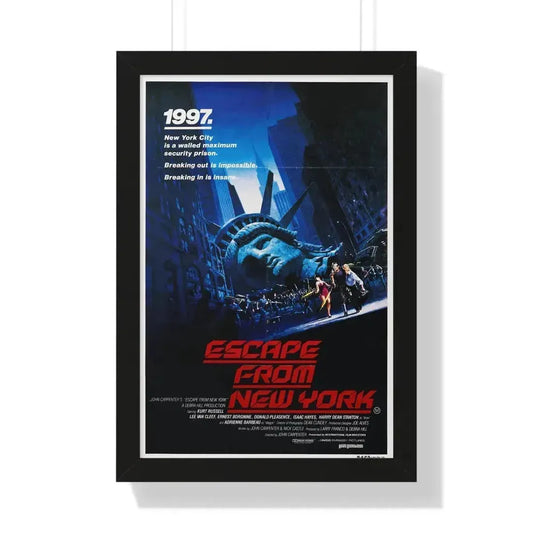 ESCAPE FROM NEW YORK (2) 1981 - Framed Movie Poster 16″ x 24″ Black - The Sticker Space