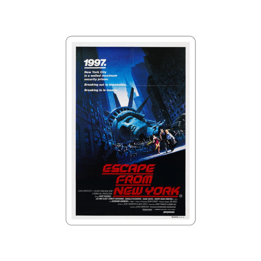 ESCAPE FROM NEW YORK (2) 1981 Movie Poster STICKER Vinyl Die-Cut Decal-2 Inch-The Sticker Space