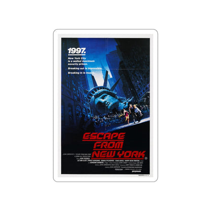 ESCAPE FROM NEW YORK (2) 1981 Movie Poster STICKER Vinyl Die-Cut Decal-4 Inch-The Sticker Space