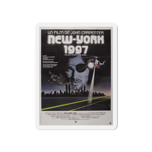 ESCAPE FROM NEW YORK (FRENCH) 1981 Movie Poster - Die-Cut Magnet-6 × 6"-The Sticker Space