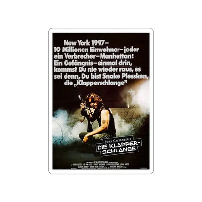 ESCAPE FROM NEW YORK (GERMAN) 1981 Movie Poster STICKER Vinyl Die-Cut Decal 3 Inch - The Sticker Space