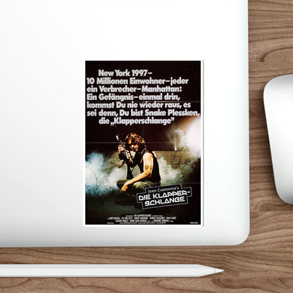 ESCAPE FROM NEW YORK (GERMAN) 1981 Movie Poster STICKER Vinyl Die-Cut Decal-The Sticker Space