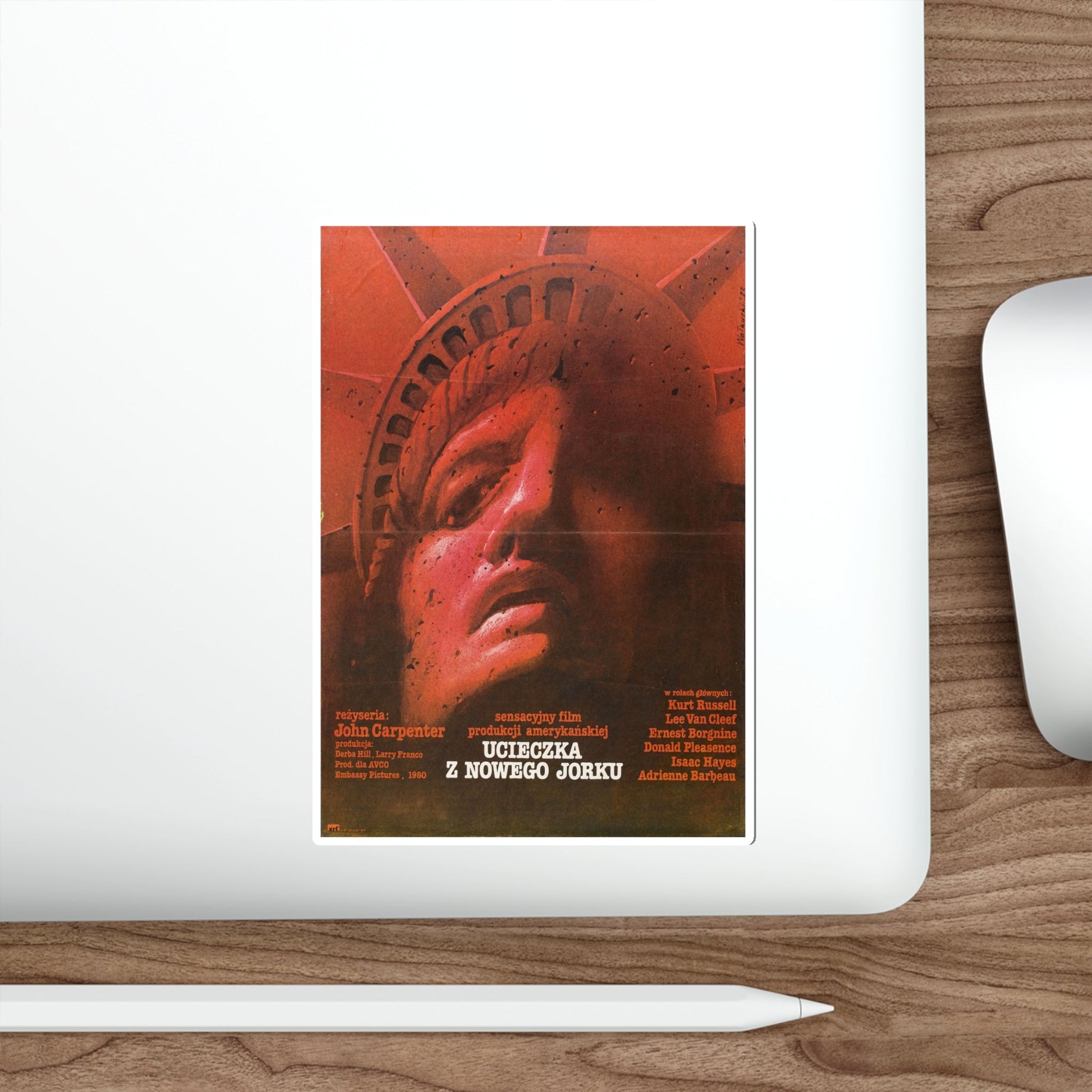 ESCAPE FROM NEW YORK (POLISH) 1981 Movie Poster STICKER Vinyl Die-Cut Decal-The Sticker Space