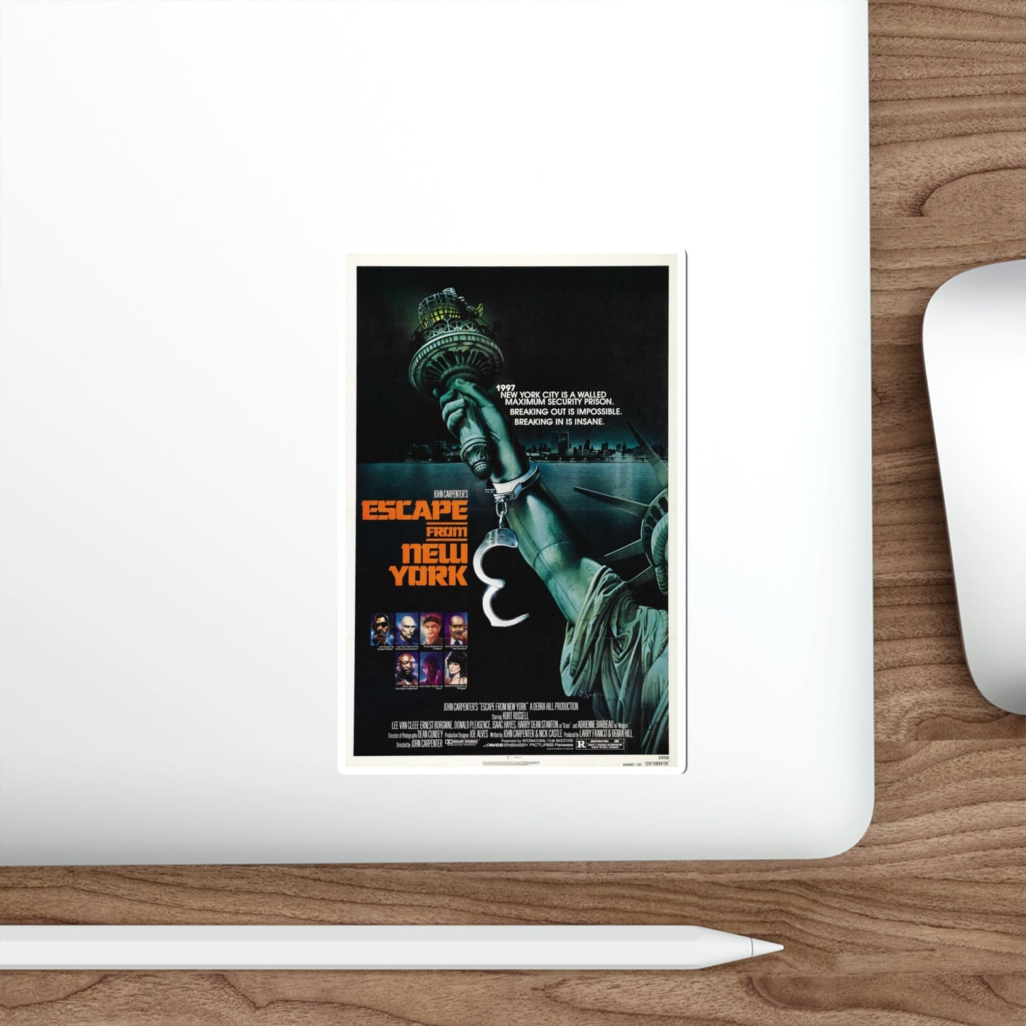 ESCAPE FROM NEW YORK (TEASER) 1981 Movie Poster STICKER Vinyl Die-Cut Decal-The Sticker Space