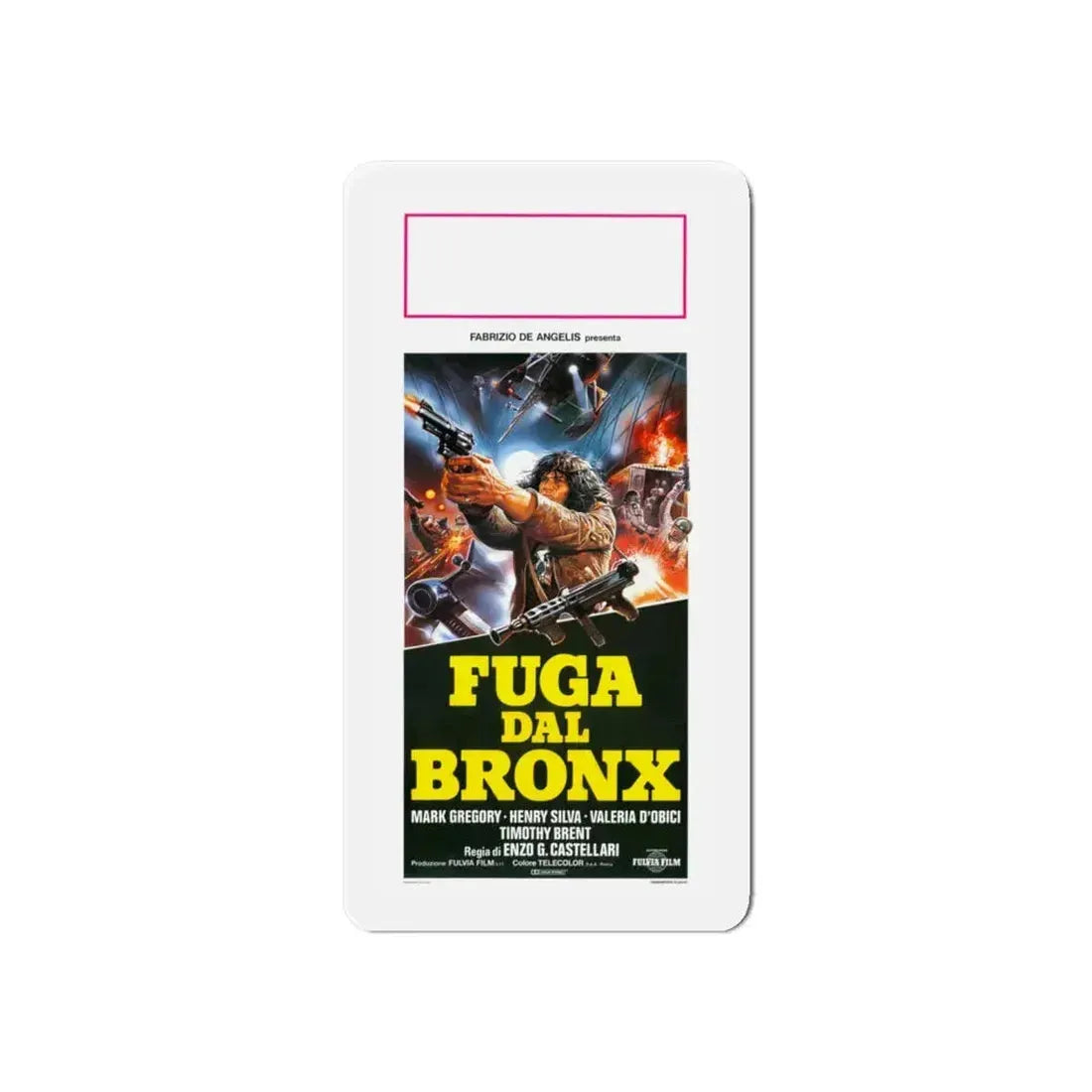 ESCAPE FROM THE BRONX (ITALIAN) 1983 Movie Poster - Refrigerator Magnet 6 Inch - The Sticker Space