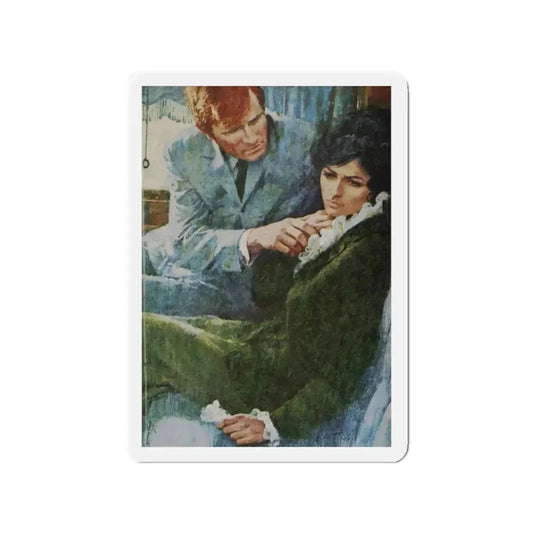 Escape!, Good Housekeeping, August 1971 (Magazine Illustration) Refrigerator Magnet 2 Inch Die-Cut - The Sticker Space