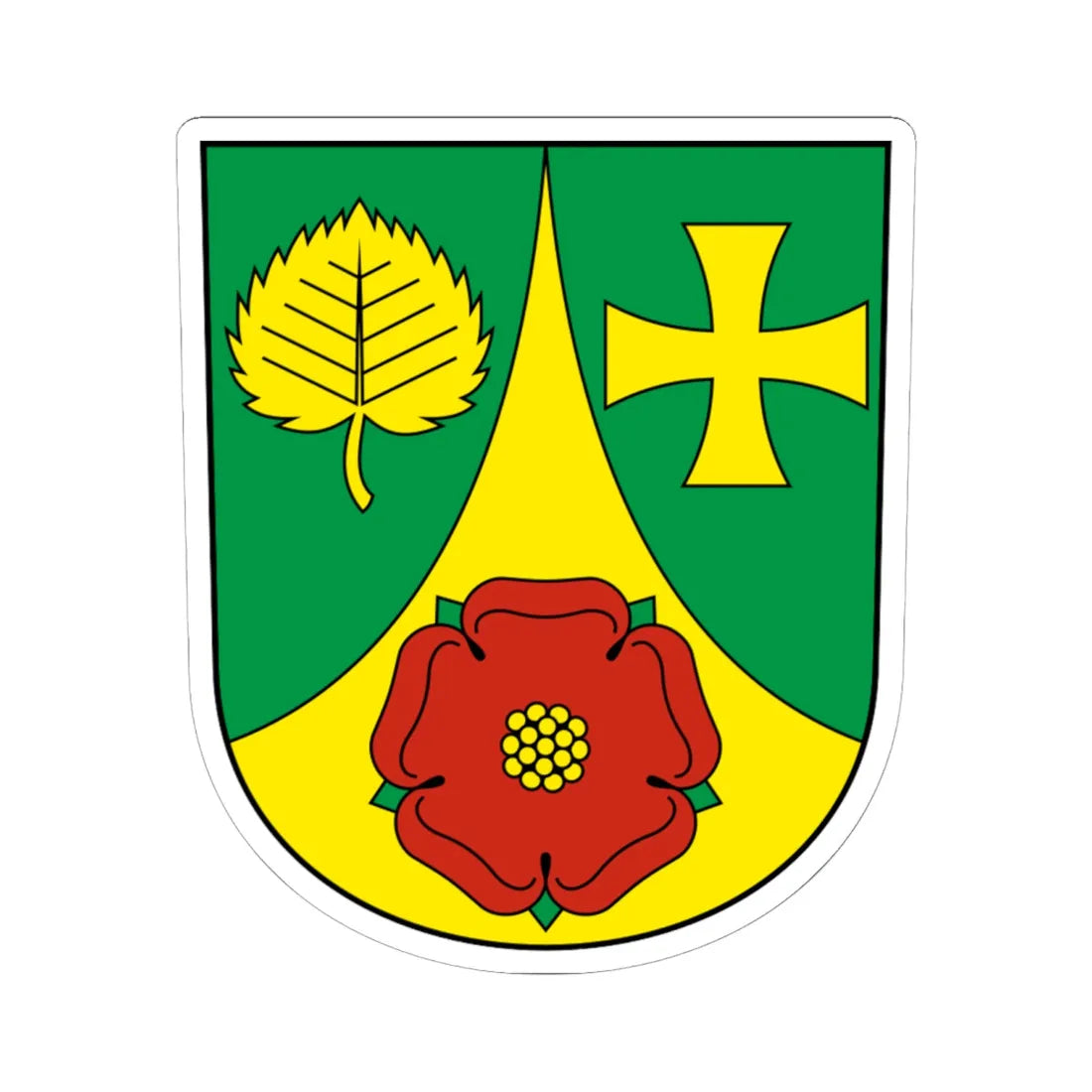 Eschenbach SG-blazon (Switzerland) (Coat of Arms) STICKER Vinyl Kiss-Cut Decal 6 Inch White - The Sticker Space