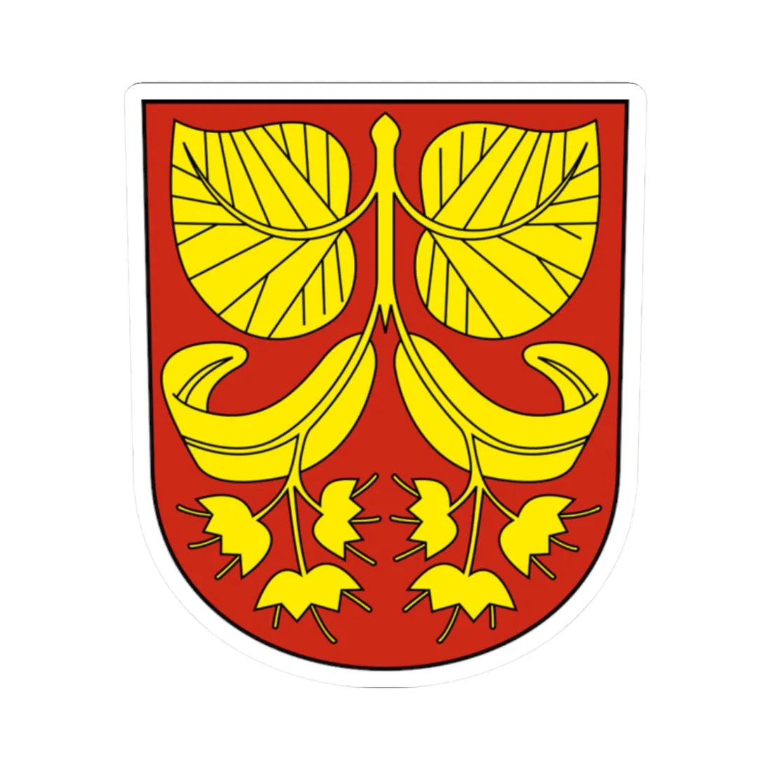 Eschlikon-blazon (Switzerland) (Coat of Arms) STICKER Vinyl Kiss-Cut Decal 2 Inch White - The Sticker Space