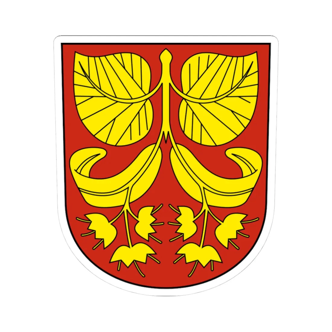 Eschlikon-blazon (Switzerland) (Coat of Arms) STICKER Vinyl Kiss-Cut Decal 3 Inch White - The Sticker Space