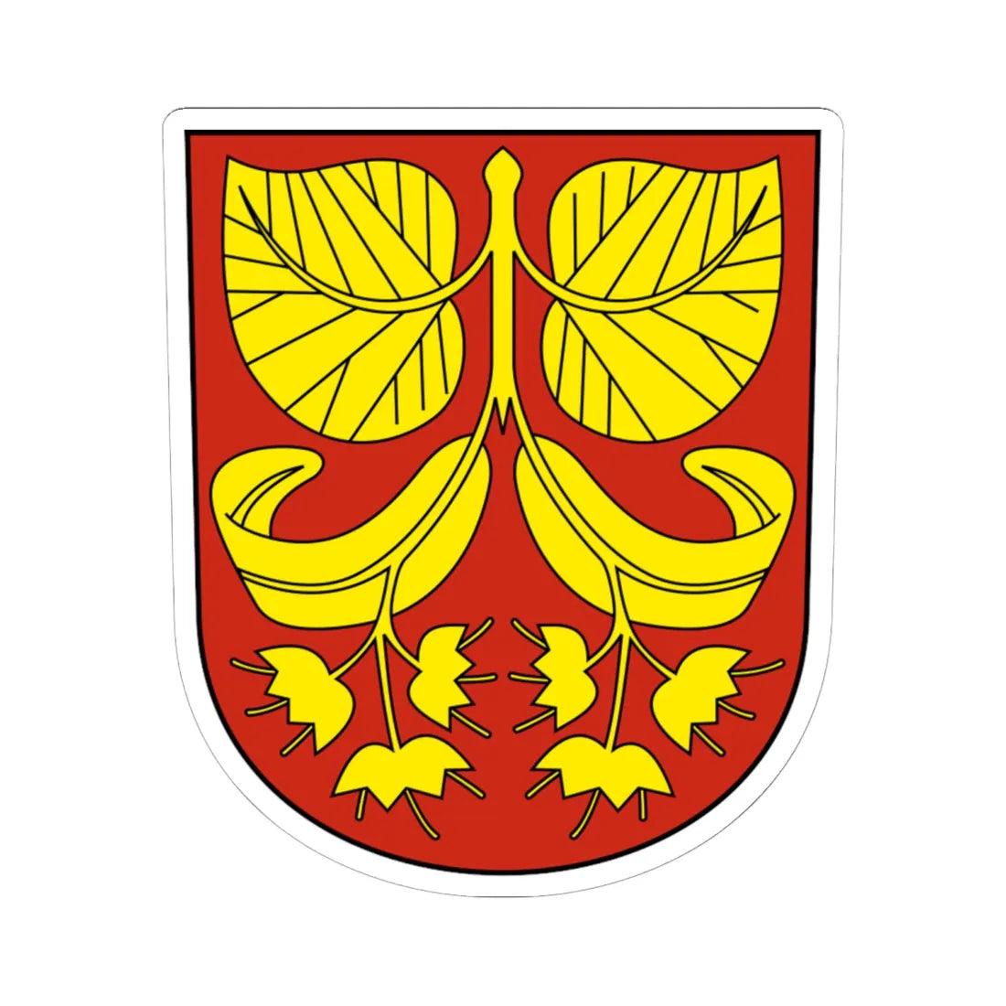 Eschlikon-blazon (Switzerland) (Coat of Arms) STICKER Vinyl Kiss-Cut Decal 6 Inch White - The Sticker Space