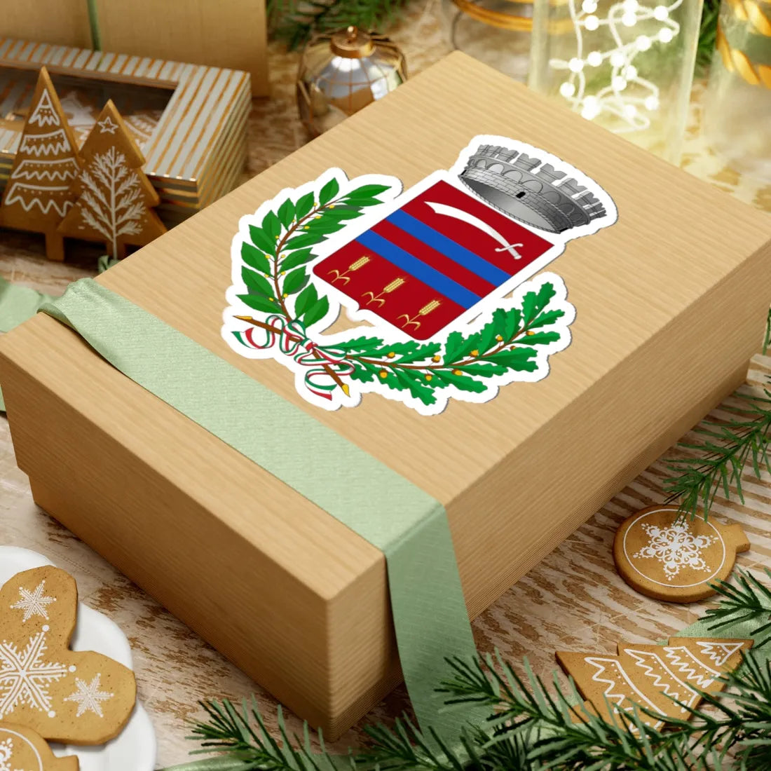 Escolca-Stemma (Italy) (Coat of Arms) STICKER Vinyl Kiss-Cut Decal - The Sticker Space