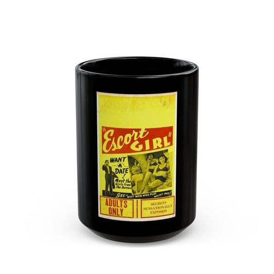 ESCORT GIRL 1941 Movie Poster - Black Coffee Mug-15oz-The Sticker Space