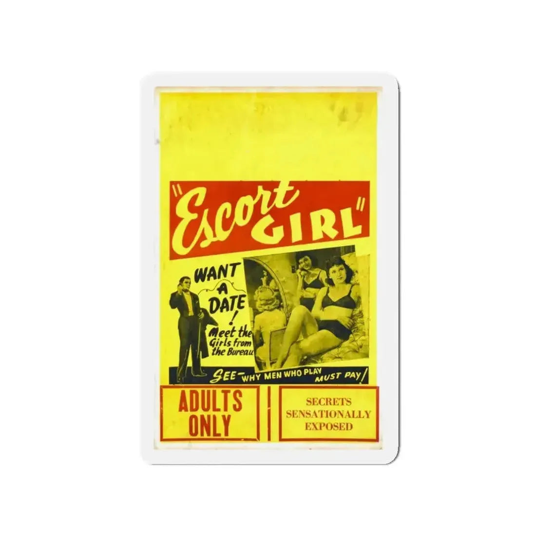 ESCORT GIRL 1941 Movie Poster - Refrigerator Magnet - The Sticker Space
