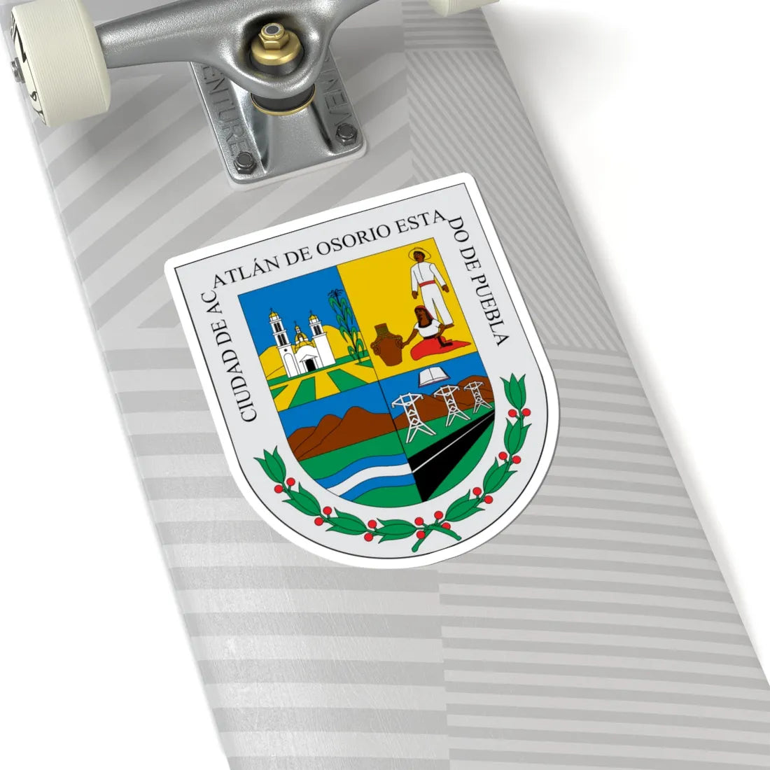 Escudo Acatlán (Mexico) (Coat of Arms) STICKER Vinyl Kiss-Cut Decal - The Sticker Space