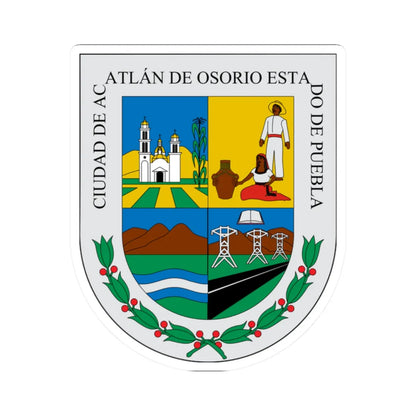 Escudo Acatlán (Mexico) (Coat of Arms) STICKER Vinyl Kiss-Cut Decal - The Sticker Space