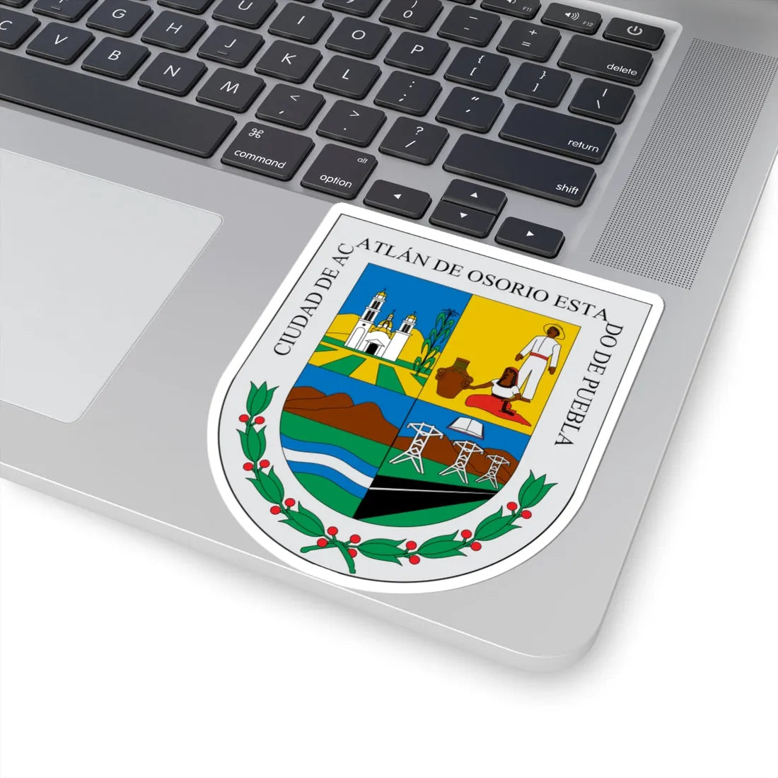 Escudo Acatlán (Mexico) (Coat of Arms) STICKER Vinyl Kiss-Cut Decal - The Sticker Space