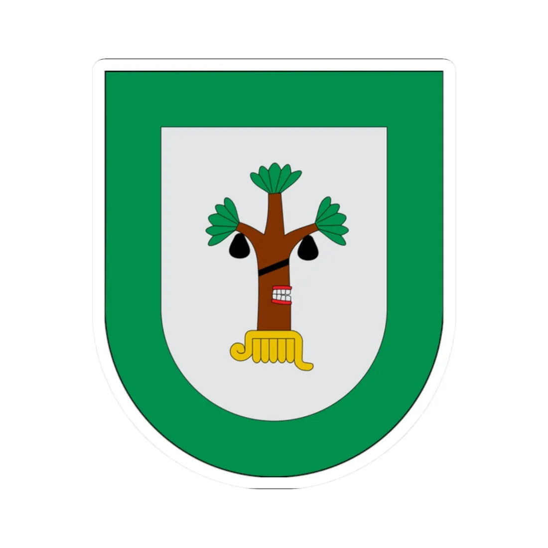 Escudo Ahuacatlán Puebla (Mexico) (Coat of Arms) STICKER Vinyl Kiss-Cut Decal 2 Inch White - The Sticker Space