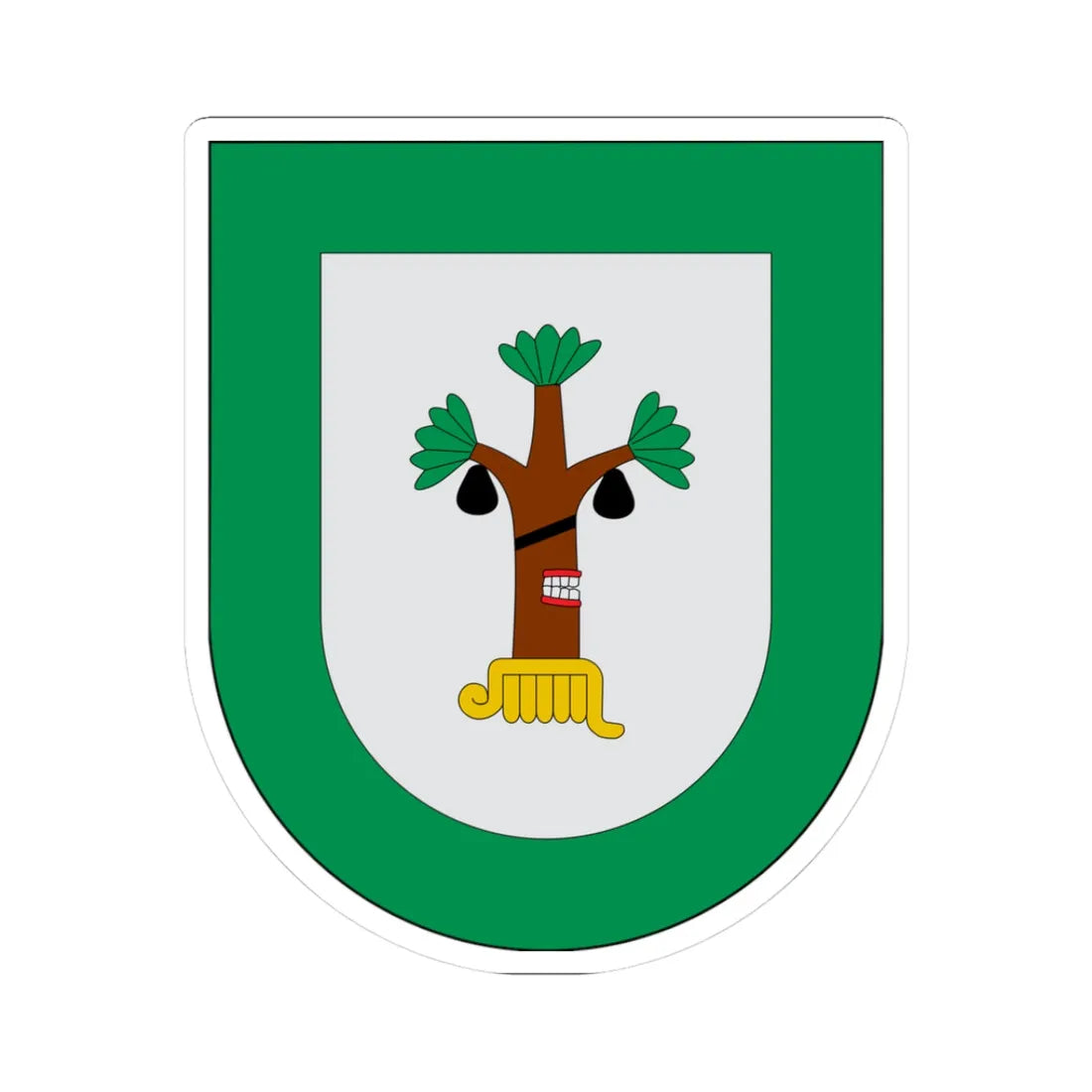 Escudo Ahuacatlán Puebla (Mexico) (Coat of Arms) STICKER Vinyl Kiss-Cut Decal 3 Inch White - The Sticker Space