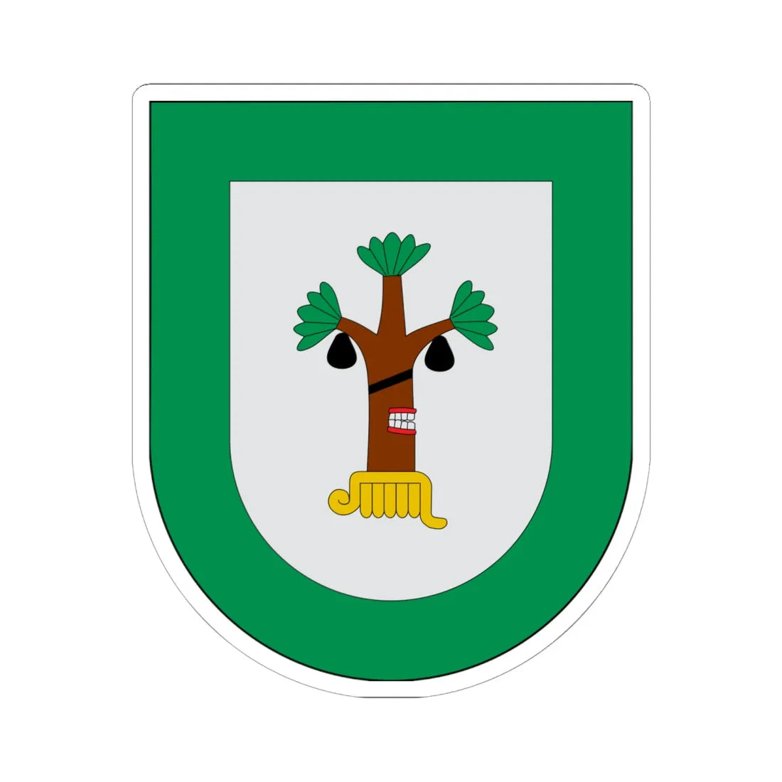 Escudo Ahuacatlán Puebla (Mexico) (Coat of Arms) STICKER Vinyl Kiss-Cut Decal 6 Inch White - The Sticker Space