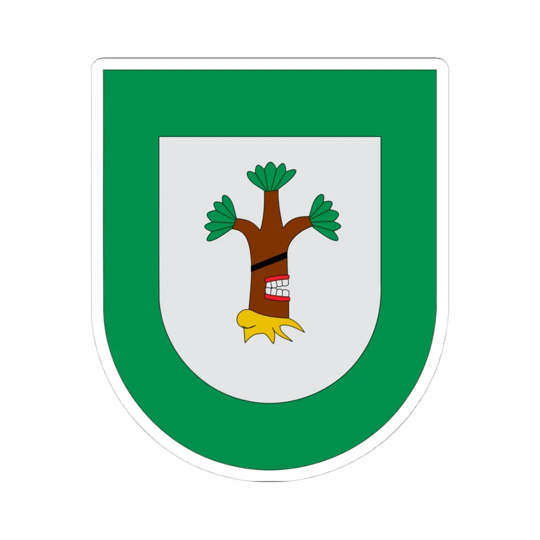 Escudo Ahuatlán (Mexico) (Coat of Arms) STICKER Vinyl Kiss-Cut Decal 4 Inch White - The Sticker Space