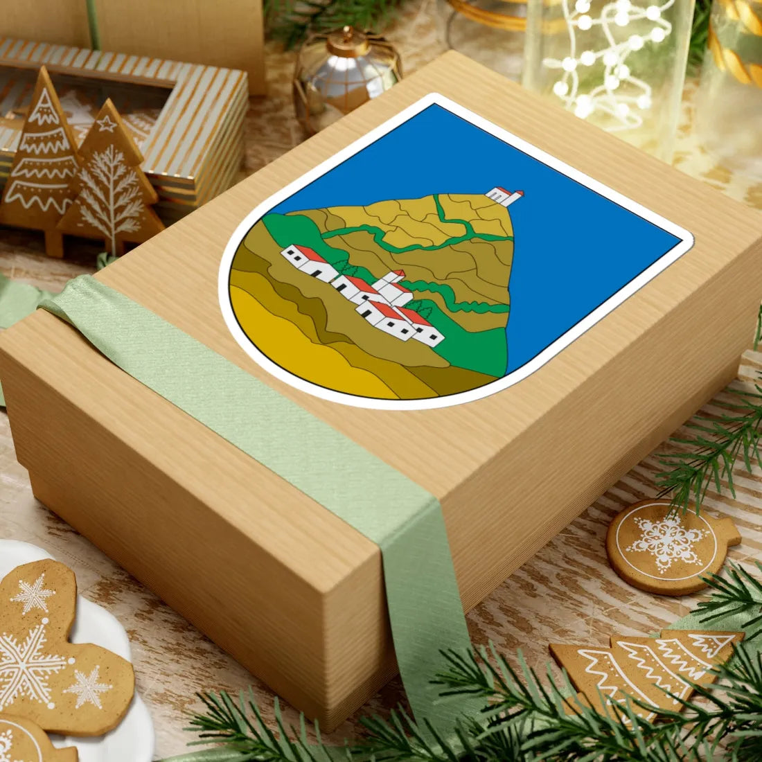 Escudo Añorbe (Spain) (Coat of Arms) STICKER Vinyl Kiss-Cut Decal - The Sticker Space