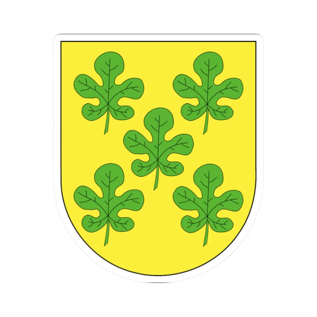 Escudo apellido Figueroa (Argentina) (Coat of Arms) STICKER Vinyl Kiss-Cut Decal 2 Inch White - The Sticker Space