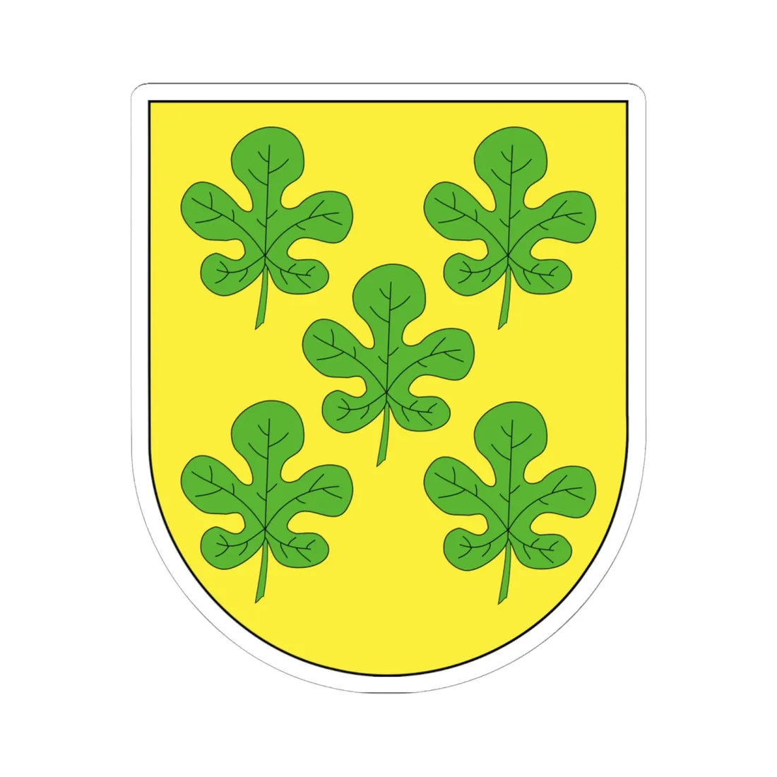 Escudo apellido Figueroa (Argentina) (Coat of Arms) STICKER Vinyl Kiss-Cut Decal 6 Inch White - The Sticker Space