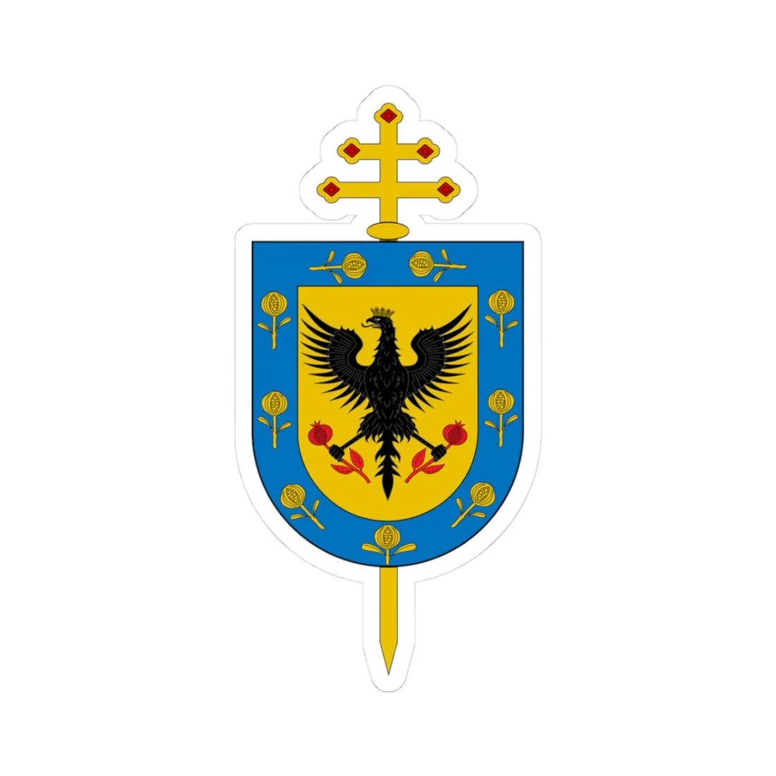 Escudo Arquidiócesis de Bogotá (Colombia) (Coat of Arms) STICKER Vinyl Kiss-Cut Decal 3 Inch White - The Sticker Space