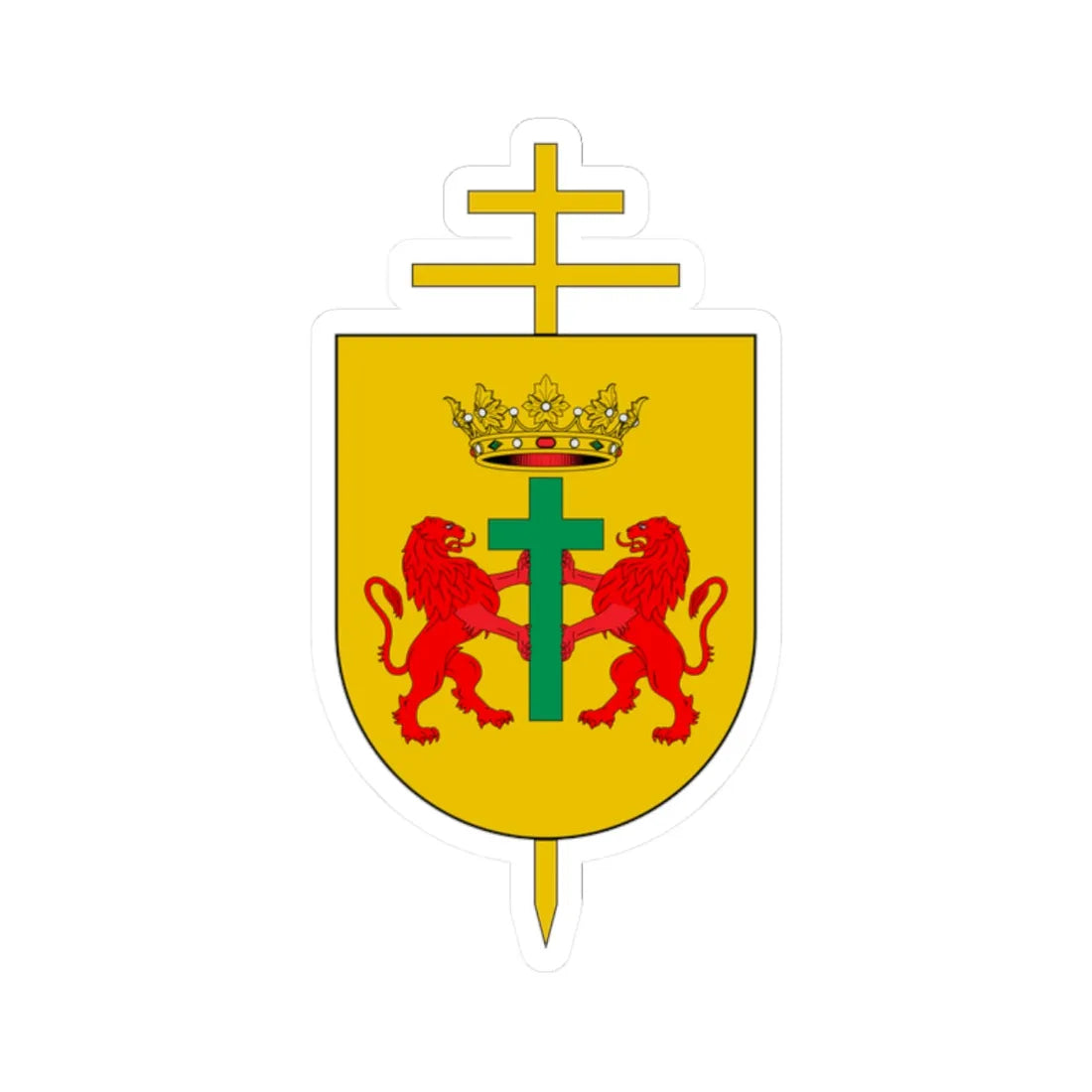 Escudo Arquidiócesis de Cartagena de Indias (Colombia) (Coat of Arms) STICKER Vinyl Kiss-Cut Decal 2 Inch White - The Sticker Space