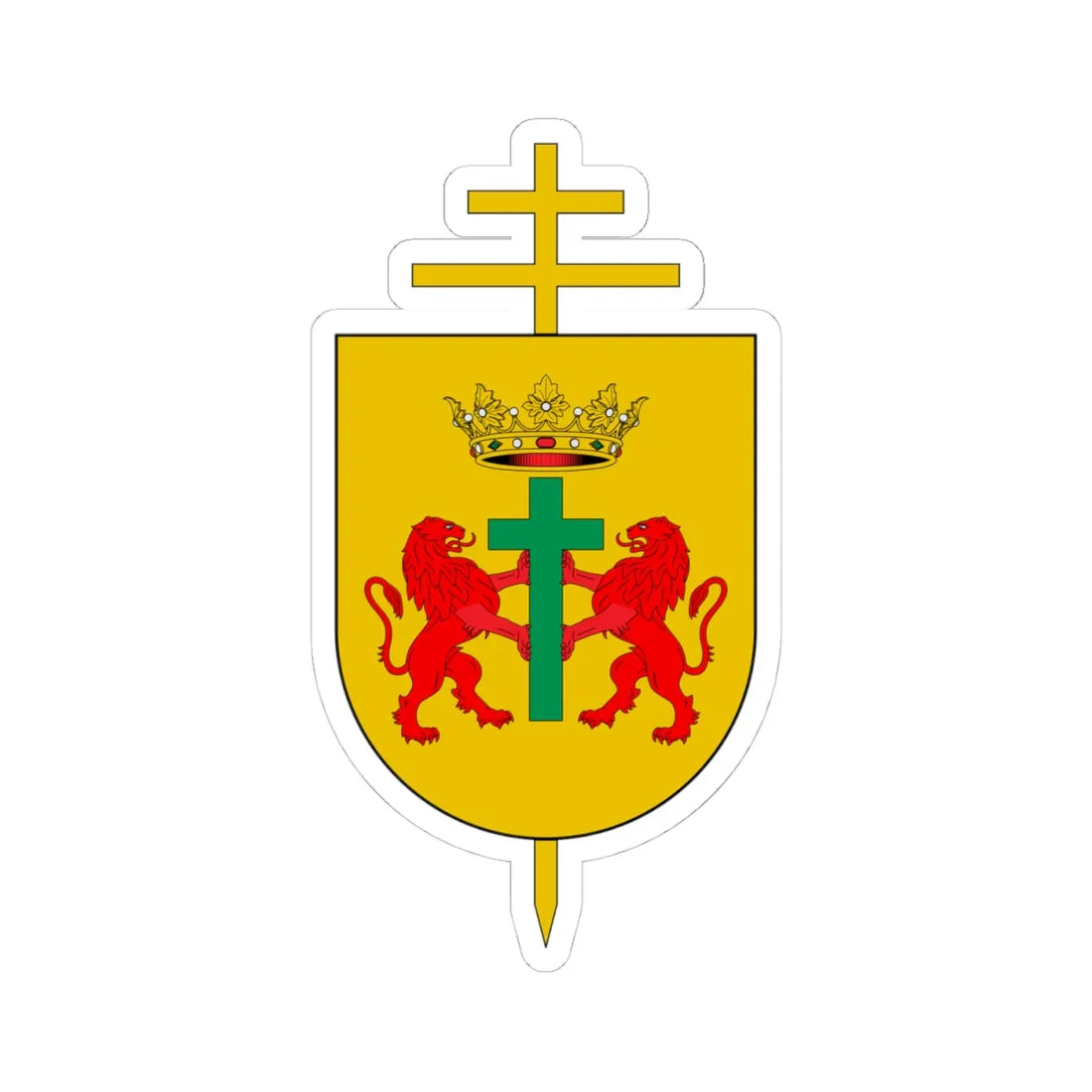 Escudo Arquidiócesis de Cartagena de Indias (Colombia) (Coat of Arms) STICKER Vinyl Kiss-Cut Decal 4 Inch White - The Sticker Space