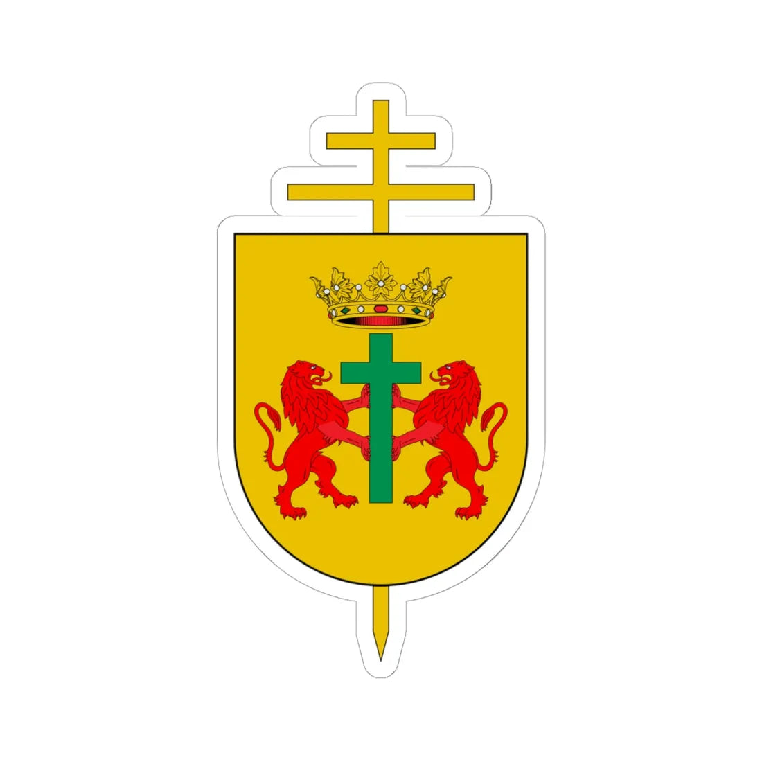 Escudo Arquidiócesis de Cartagena de Indias (Colombia) (Coat of Arms) STICKER Vinyl Kiss-Cut Decal 6 Inch White - The Sticker Space