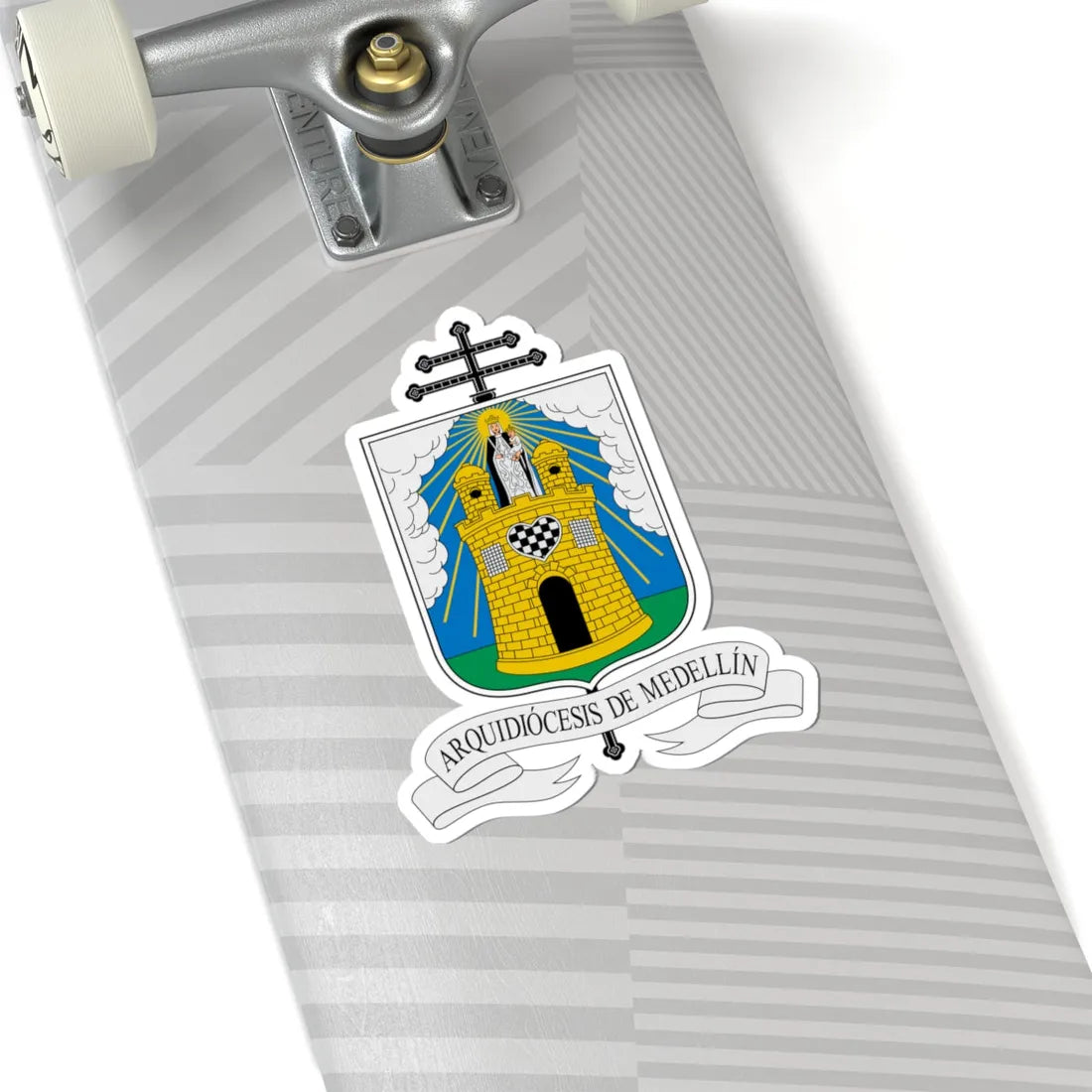 Escudo Arquidiócesis de Medellín (Colombia) (Coat of Arms) STICKER Vinyl Kiss-Cut Decal - The Sticker Space