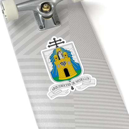 Escudo Arquidiócesis de Medellín (Colombia) (Coat of Arms) STICKER Vinyl Kiss-Cut Decal - The Sticker Space